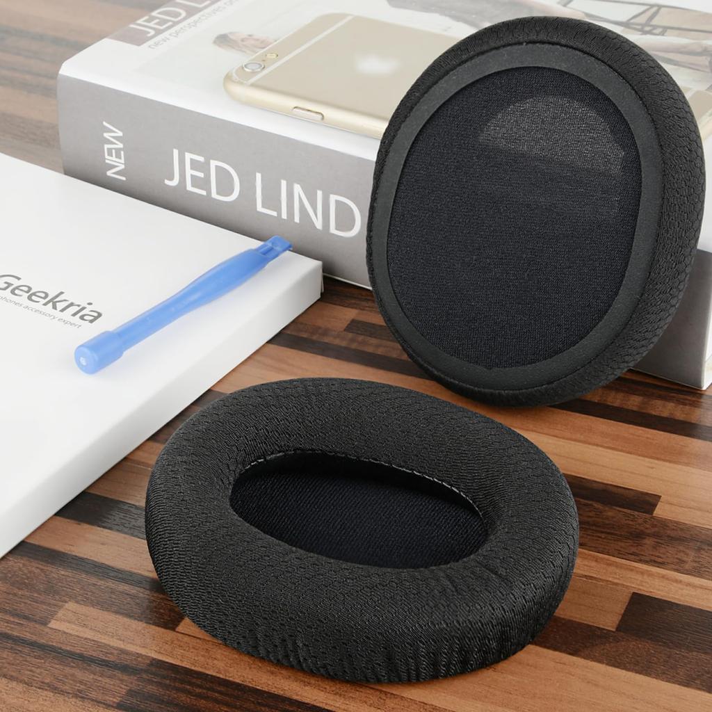 Geekria Comfort Ear Compatible with OneOdio A70 and A71 Mesh Fabric Ear Pads, Headphones, Pads/Earcups (Black)