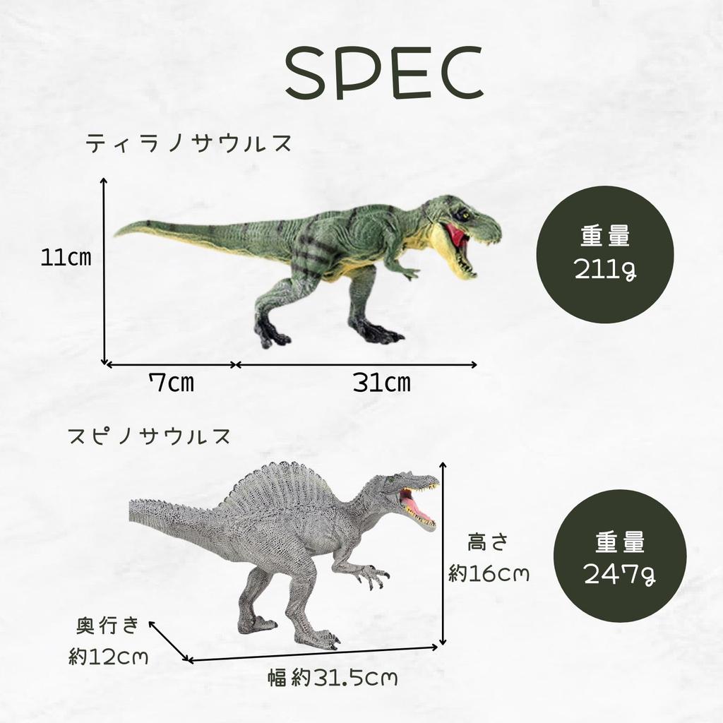 Figuras de Dinossauro Archnote Tiranossauro Rex e Espinossauro, Conjunto Grande Realista de Dinossauros