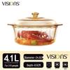 VISIONS Corning Crystal Diamond 4.1L Heat-Resistant Glass Pot