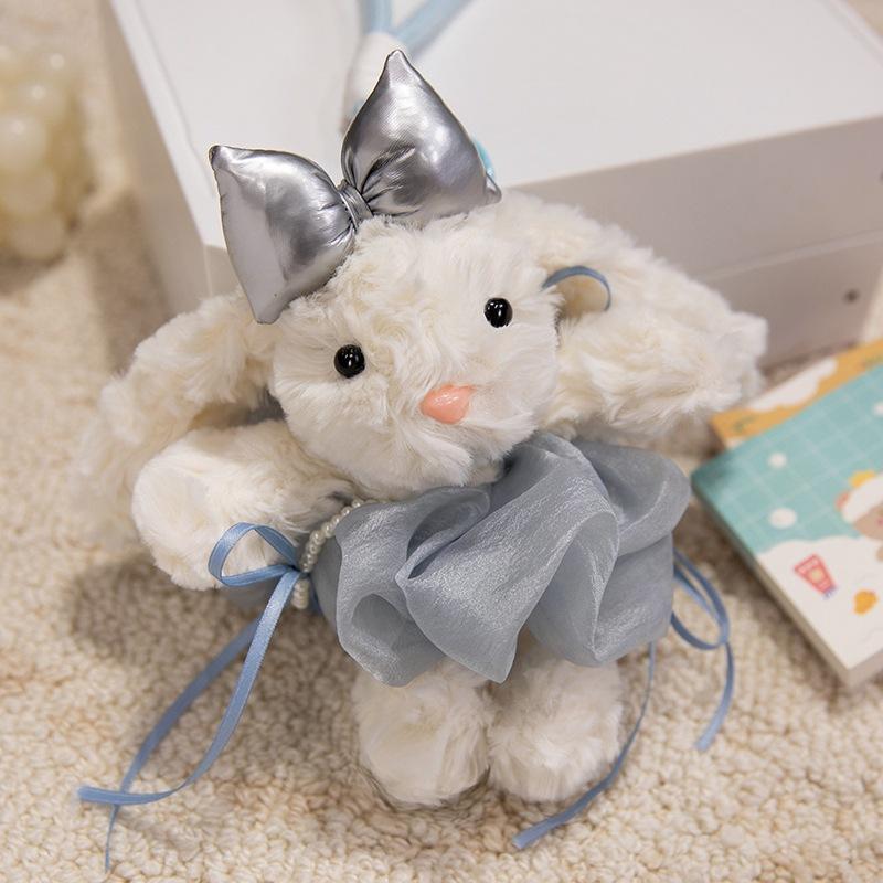 Cute Creative Sagging Rabbit Pendant Rabbit Detachable Hair Loop Plush Toy Doll Bag Keychain Gift