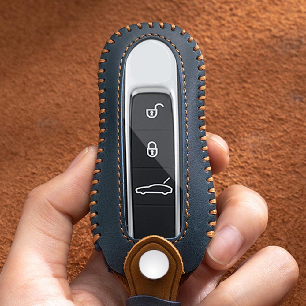 Fashion Auto Key Fob Cover Case Fit For Porsche Panamera Macan Cayenne Cayman Boxster 911 9Ya 971 Intelligent Protective Housing Smart Key Fob Case