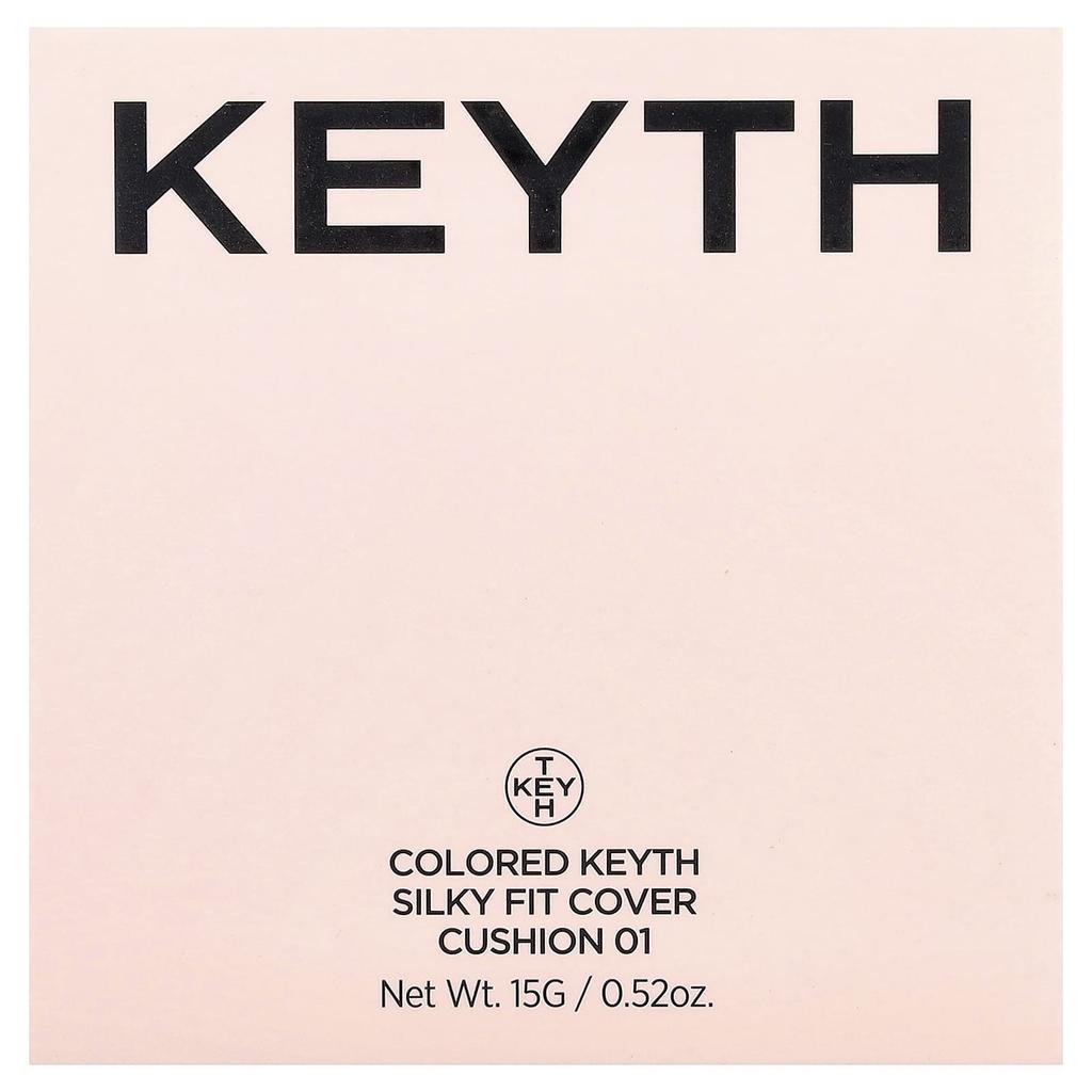 KEYTH, Color Silky Fit Cover Cushion, 01 Ivory Porcelain, 15g (0.52oz)