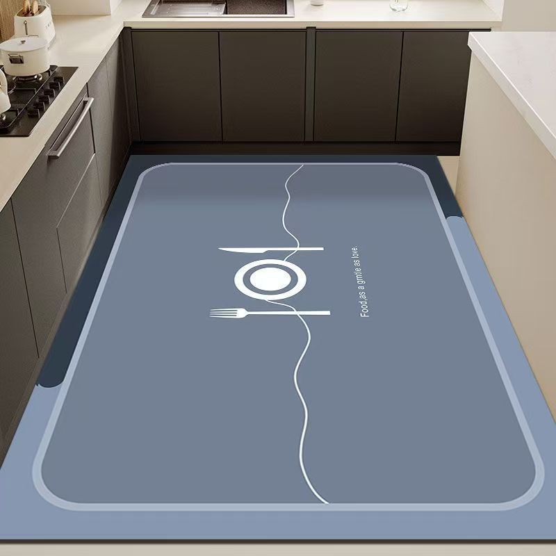 Moderne einfache Küchenbodenmatte, pflegeleicht für den Heimgebrauch, volle Kieselgur-Bodenmatte, rutschfest und schmutzabweisend, wasserabsorbierend und