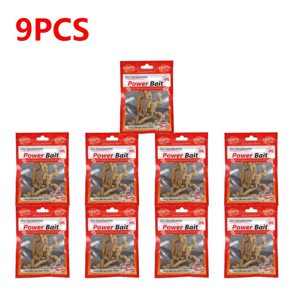30-1Pcs Artificial Sea Worms Fishing Bait Lifelike Dry Lugworm Sandworms Saltwater Freshwater Soft Smell Fishing Lures Bait