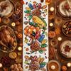 Thanksgiving kalkun bordløber 183x33cm Efterårsblade Mønster Dekorativ dug til ferie Spisestue Køkken Brug