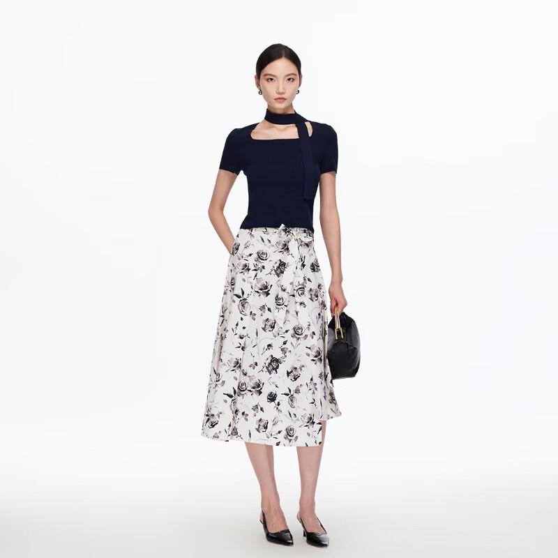 VEROMODA Retro Print A-line Skirt