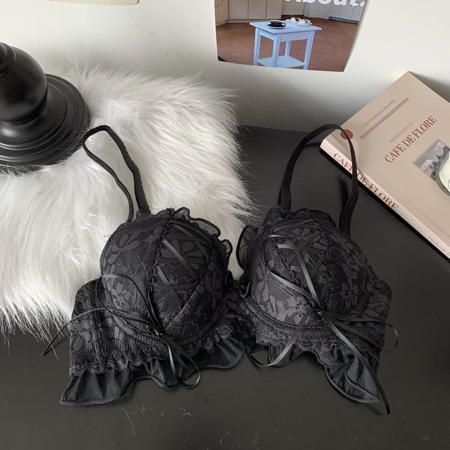 

Японская Милая Девушка-Подросток Лолита Придворное Кружево Бюстгальтер Маленький Бюст Пуш-Ап Бесшовное Нижнее Белье 32/70