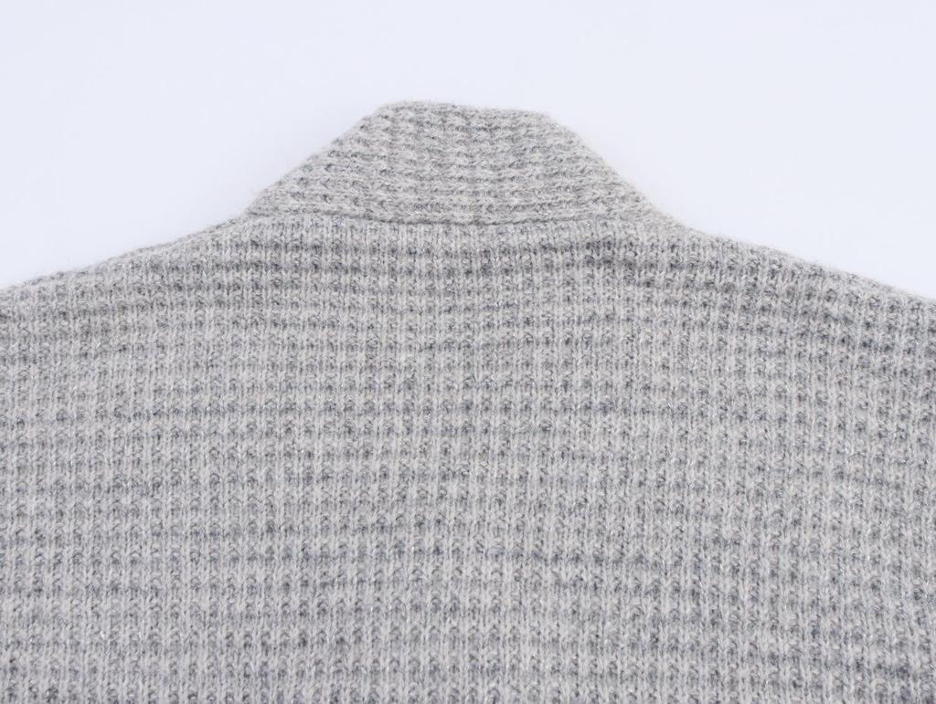 Autumn/Winter Women's European-Style Double-Breasted Knit Sweater Coat