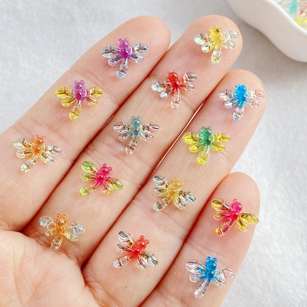 

50Pcs Cute Mini Cartoon Colorful Butterflies Flat Back Rhinestone Bead Scrapbook DIY Manicures Appliques Accessories Crafts