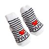 1 Pair Baby Socks with "I Love Dad/Mom" Pattern Cotton Striped Socks for Newborns 0-6 Months Cute Shower Gift & Daily Wear