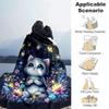 1pc Kitten Printing Lightweight Flannel Blanket, Comfortable and Warm Blanket, for Camping Sofa Bed and Couch Office, Gift