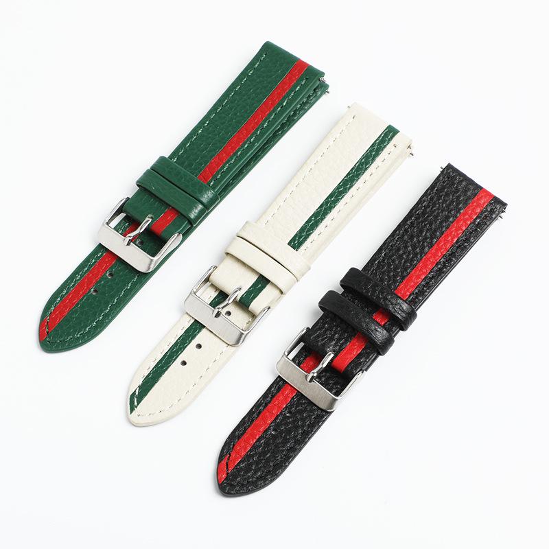 Quick Release Genuine Leather Watch Band for Samsung/Apple/Huawei GT Watches - 20mm/22mm