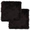 VidaXL Chair Cushions 2pcs Brown 40x40cm Real Sheepskin