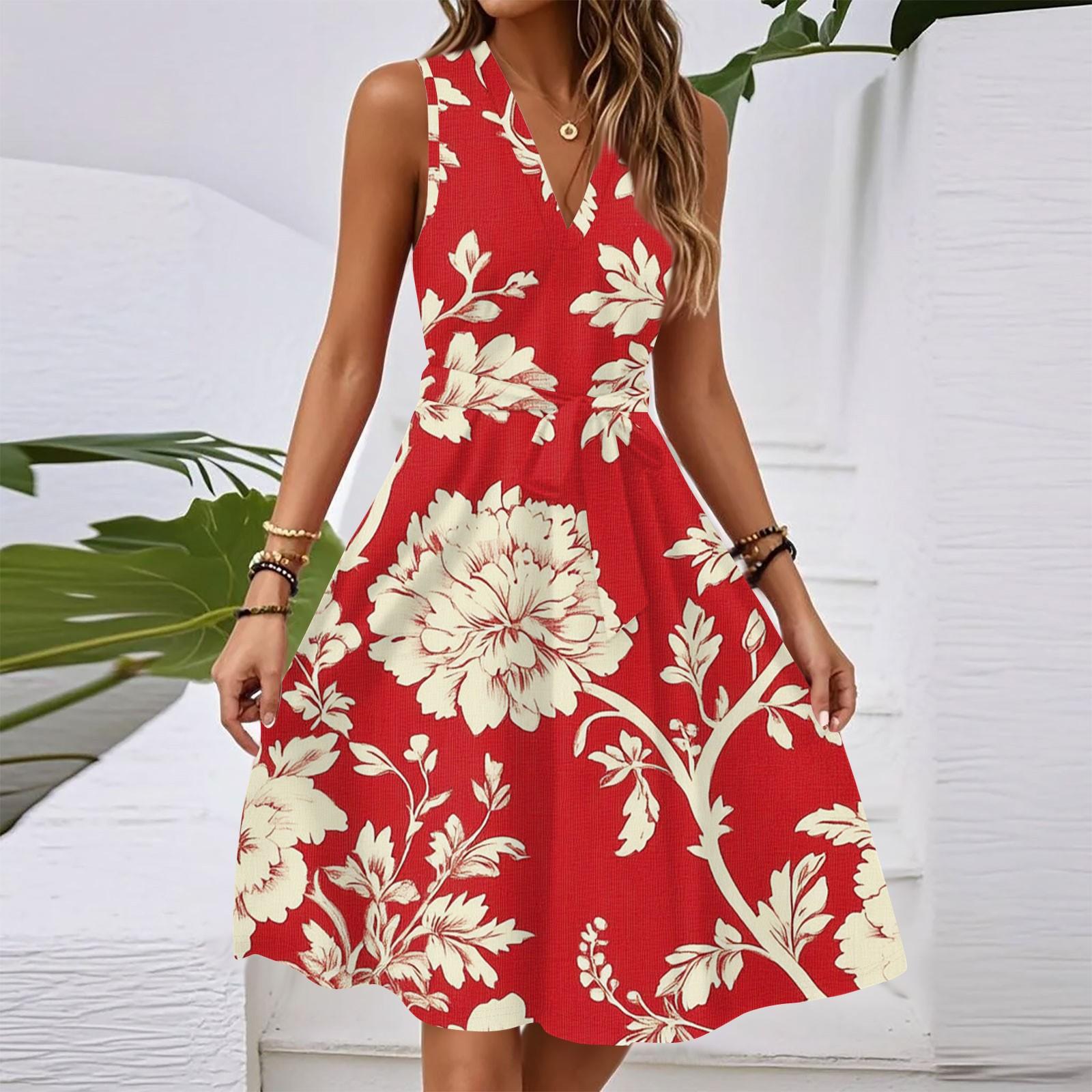 

Жіноча модна сукня з рукавами три чверті, з вільним кроєм, зручна, з квітковим принтом XXL Кіновар