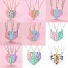 A Girl 3Pcs/set Heart-shaped Mother and Child Letter Pendant Best Friend Necklace BFF Friendship Jewelry Gifts for Girls