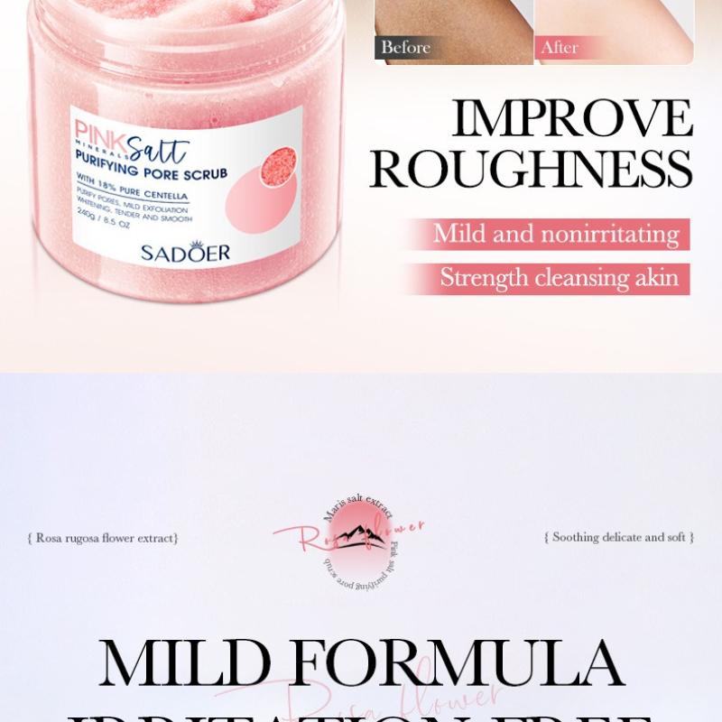 Himalayan Powder Salt Scrub SADOER Pore Cleansing Body Scrub