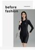 Women's Long Sleeve One-Piece Wetsuit: Sun Protective, Quick Dry, Conservative, Plus Size, Slimming Swimwear