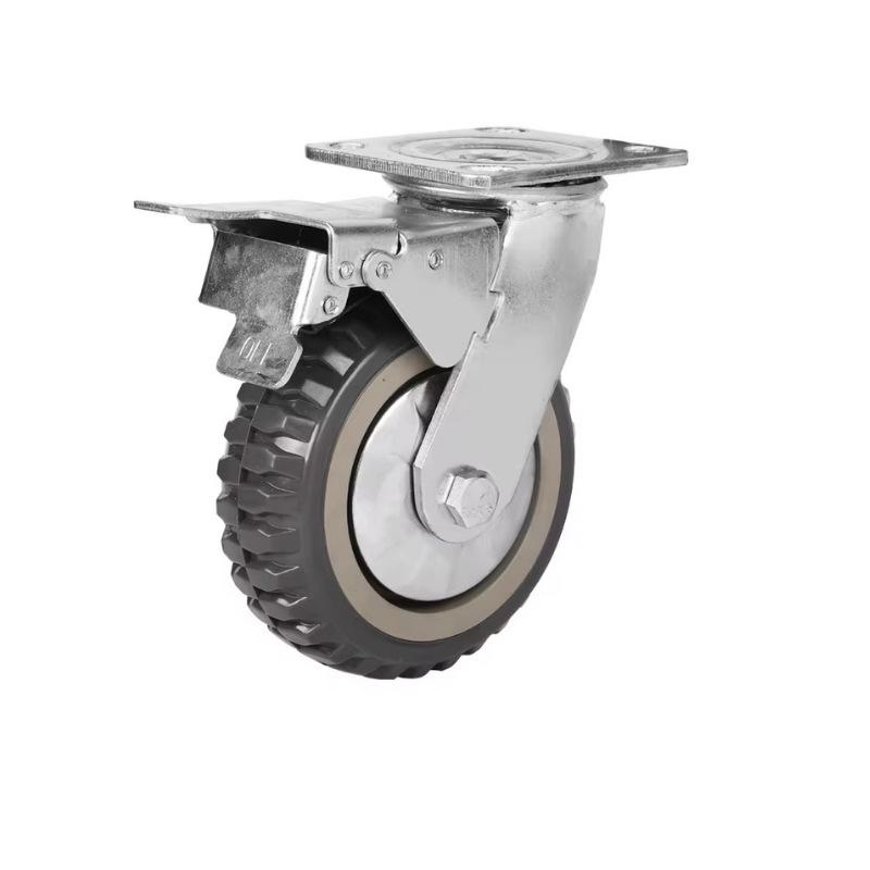 Heavy Duty Swivel Caster Wheels - 4, 5, 6, 8 Inch Gray Industrial Cart Equipment