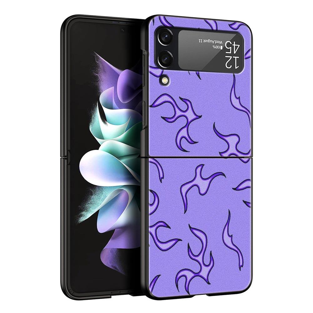 infinity on Purple Phone Case for Samsung Galaxy Z Flip 3 4 5 Folding Shell For Samsung Z Flip3 Flip4 Hard Fundas Bumper Cover