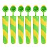 Uxcell Silicone Ice Pop Molds, Set of 6, with Lids, 7.79 Inch Long, Suitable for DIY Ice Cream Making, Popsicle Pops, Green/Yellow