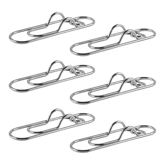 6Pcs Metal Heart Pen Clips Notebook Pen Holders Colored Paperclip Cute Shaped Clips School Supplies Organizer