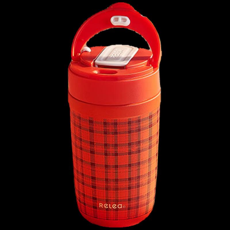 RELEA Christmas Dachshund Insulated Travel Mug with Straw