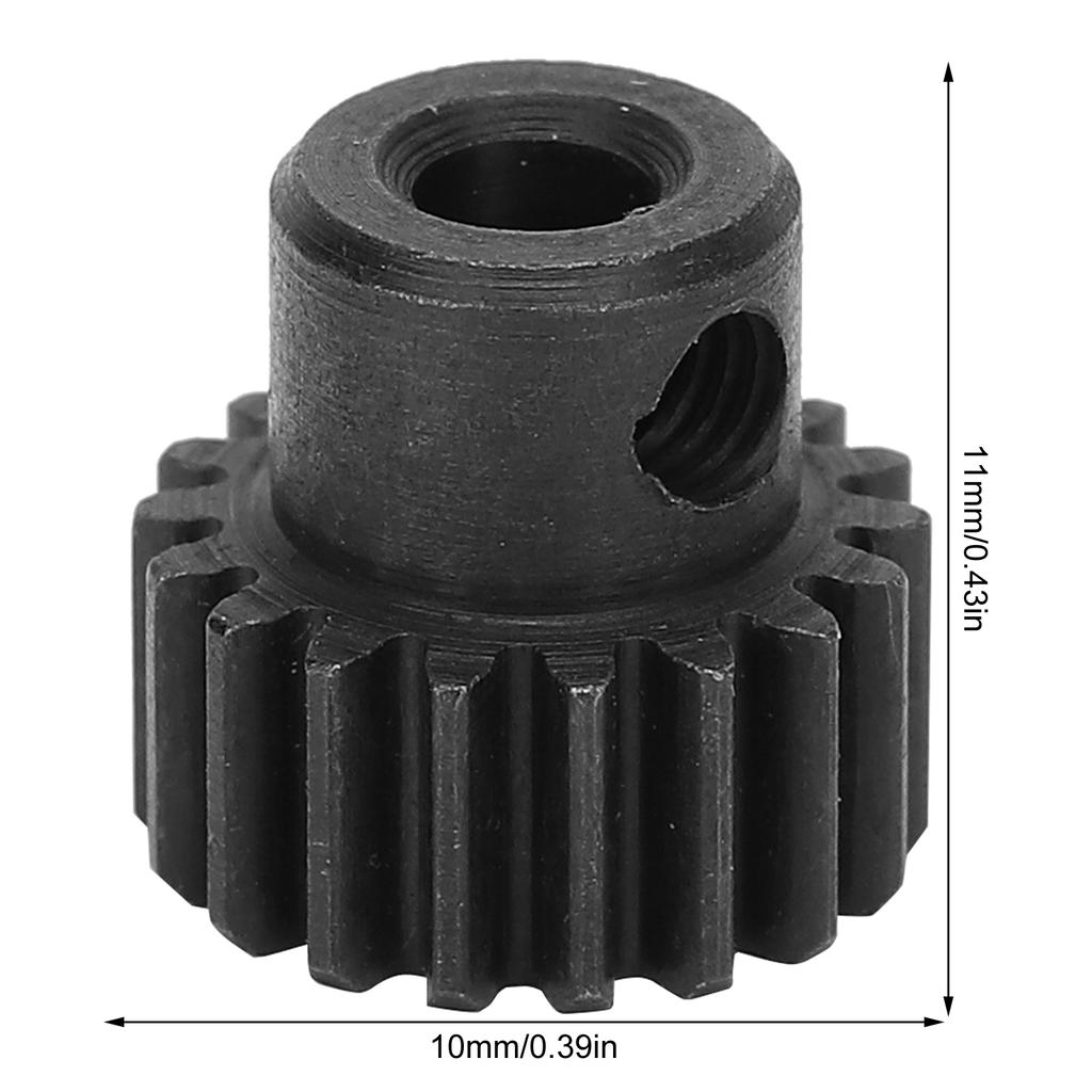 48P Metal Motor Gear 18T Pinion with Screw Upgrade Accessories for 1/10 1/16 RC Car