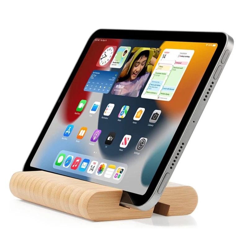 1 szt. Drewniany uchwyt na telefon komórkowy Drewniany uchwyt na telefon komórkowy Drewniana podstawa Uchwyt biurkowy na telefon komórkowy Tablet Lenistwo Do iPhone iPad Laptop Samsung