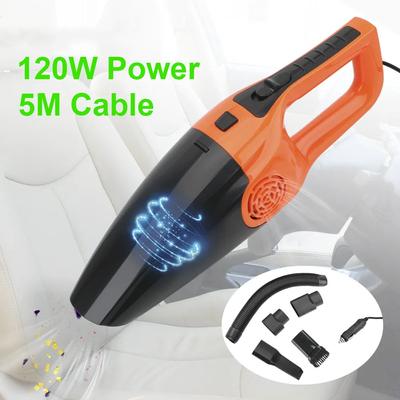 Νέα 12V 120W ηλεκτρική σκούπα αυτοκινήτου Ενσύρματη φορητή υψηλής αναρρόφησης υγρό και στεγνό ταμπλό Καθαρισμός αξεσουάρ αυτοκινήτου εσωτερικού χώρου