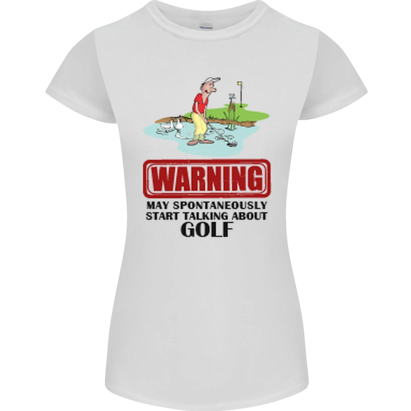 May Start Talking About Golf Funny Golfing Womens Petite Cut T-Shirt M