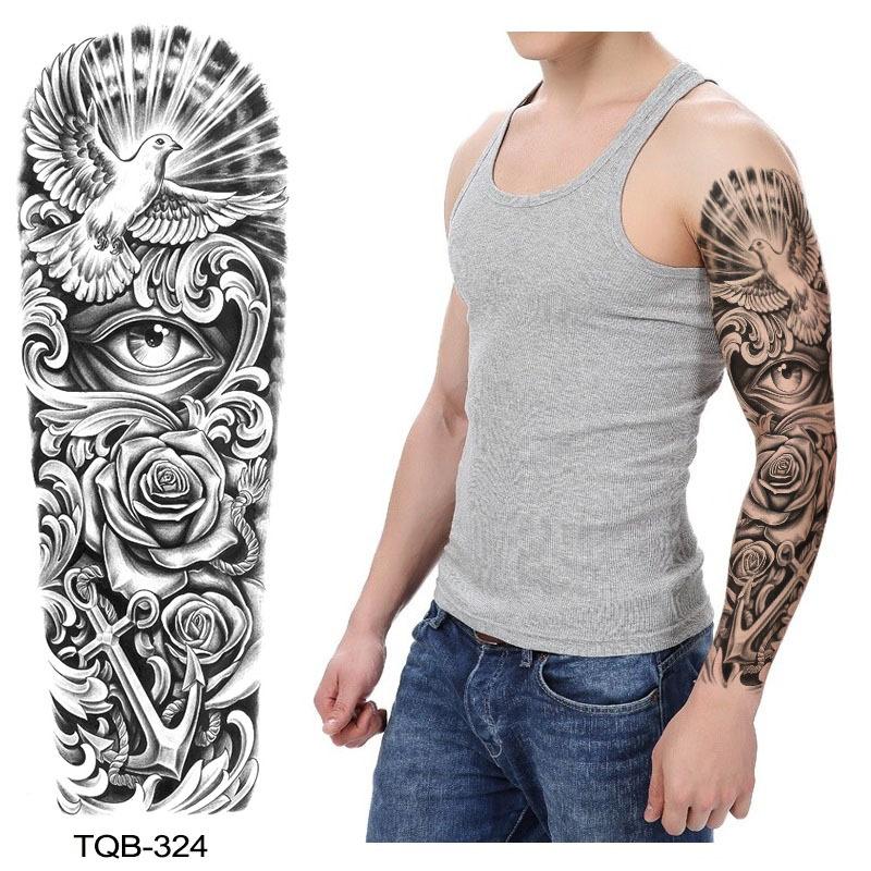 Emmy Full Arm Big Flower Arm Big Pattern Tattoo Sticker Set Water Transfer Disposable Tattoo
