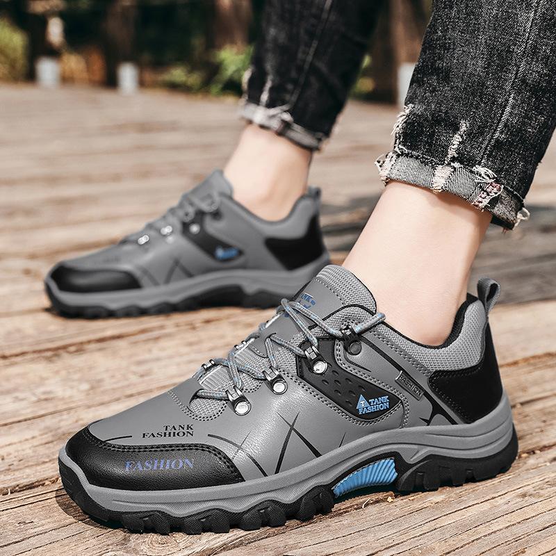 2025 New Guochao Men's Shoes Outdoor Sports Hiking Shoes Non-slip Wear-resistant Low-top Shoes Labor Insurance Work Casual Shoes