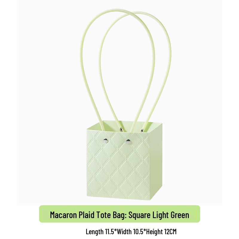 Macaron Flower Arrangement Tote - DIY Waterproof Paper Bag for Bouquets and Gift Packaging