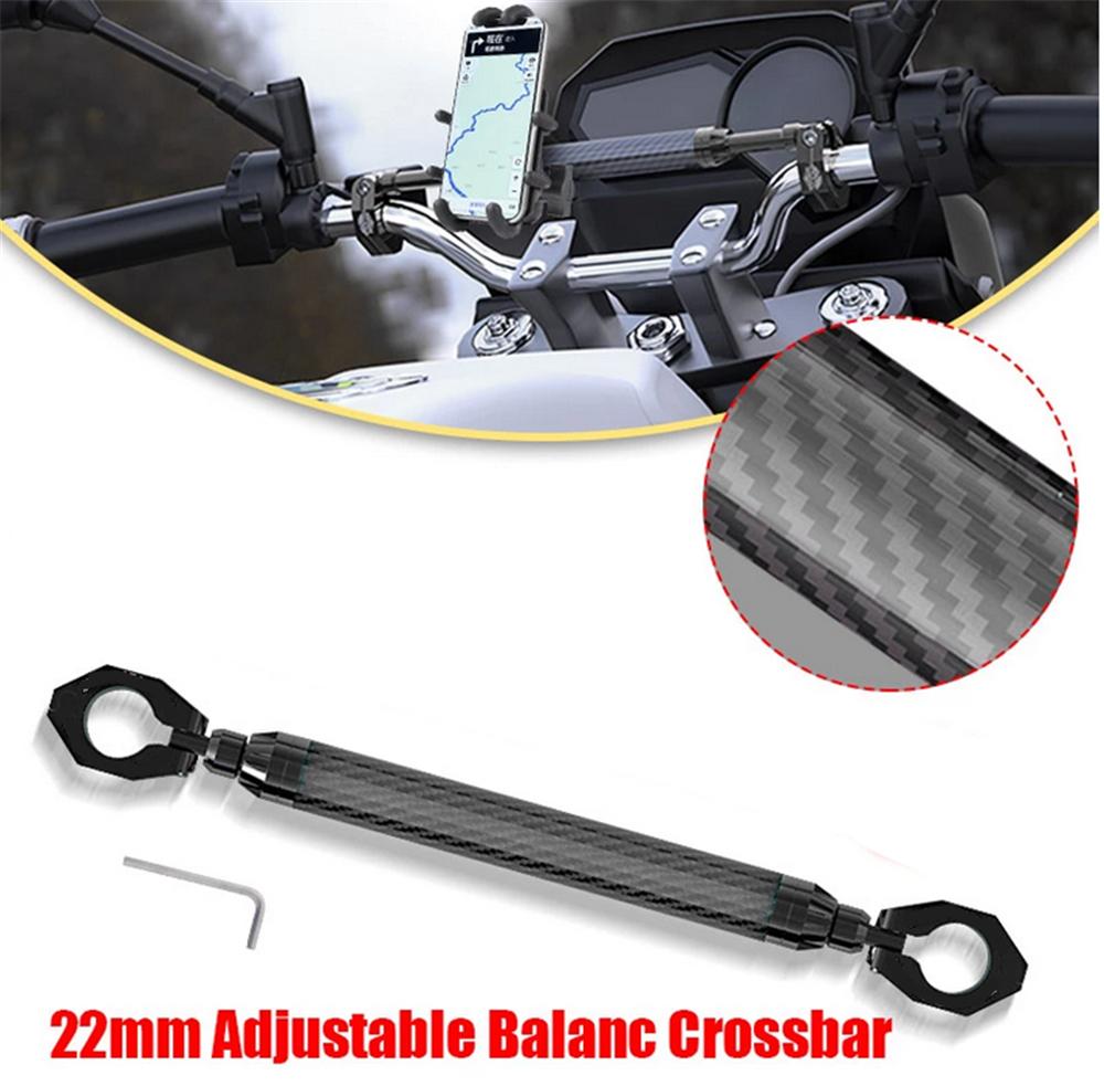 Black Adjustable Motorcycle Balance Handlebar Cross Bar Steering Strength Lever