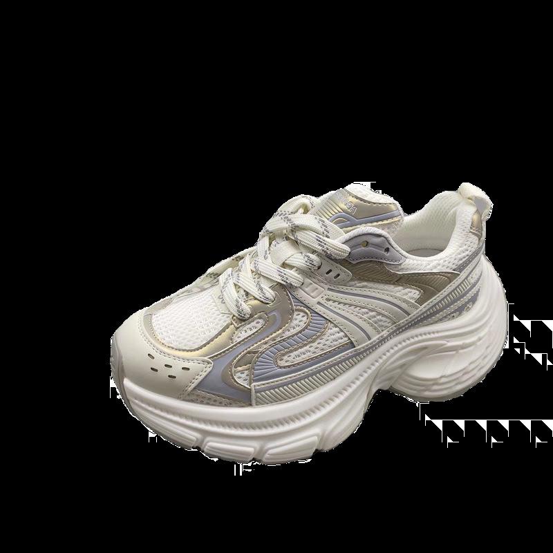 ins campus mesh dad shoes women 2025 spring and summer new thick-soled versatile breathable lightweight casual sports shoes tide