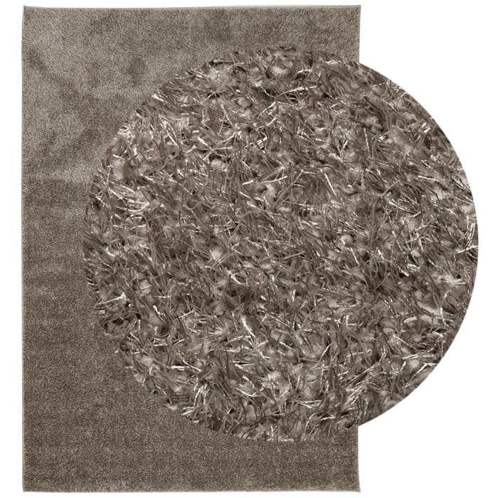 VidaXL Shaggy Rug Shiny Look, Floor Carpet, Area Rug, Living Room Rug, Bedroom Rug, 375677