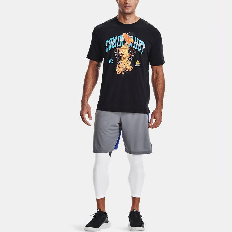 Under Armour Cotton Print T-Shirt Men Tops Black 1362006-001