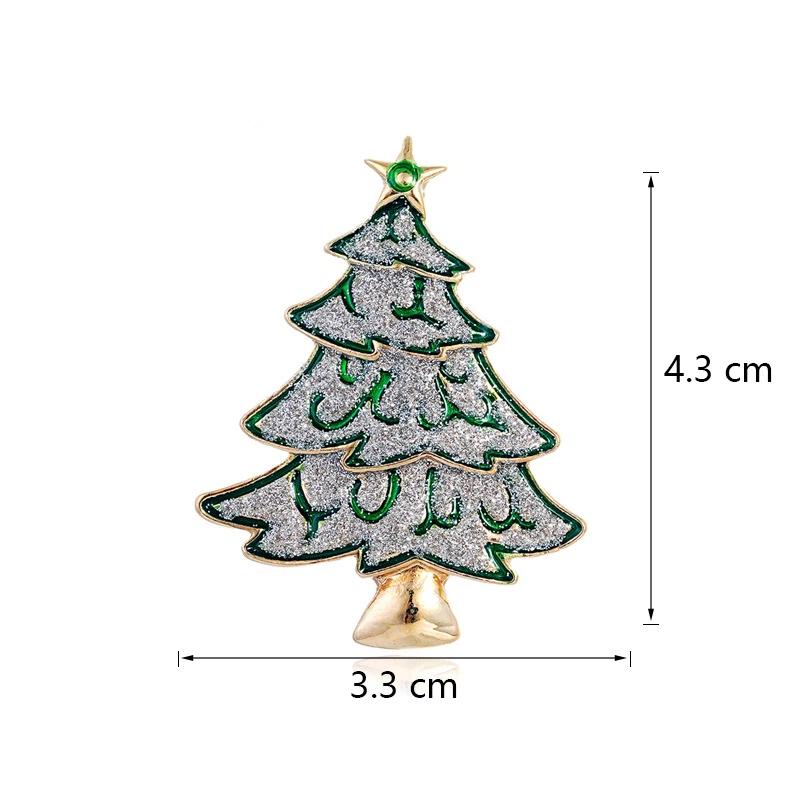 New Enamel Christmas Brooches Christmas Tree Snowman Santa Hats Reindeer Snowflake Metal Pins Xmas Decorative Jewelry