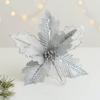 2Pcs/set Simulation Artificial Christmas Flowers Glitter Xmas Tree Ornaments  Wedding Favors