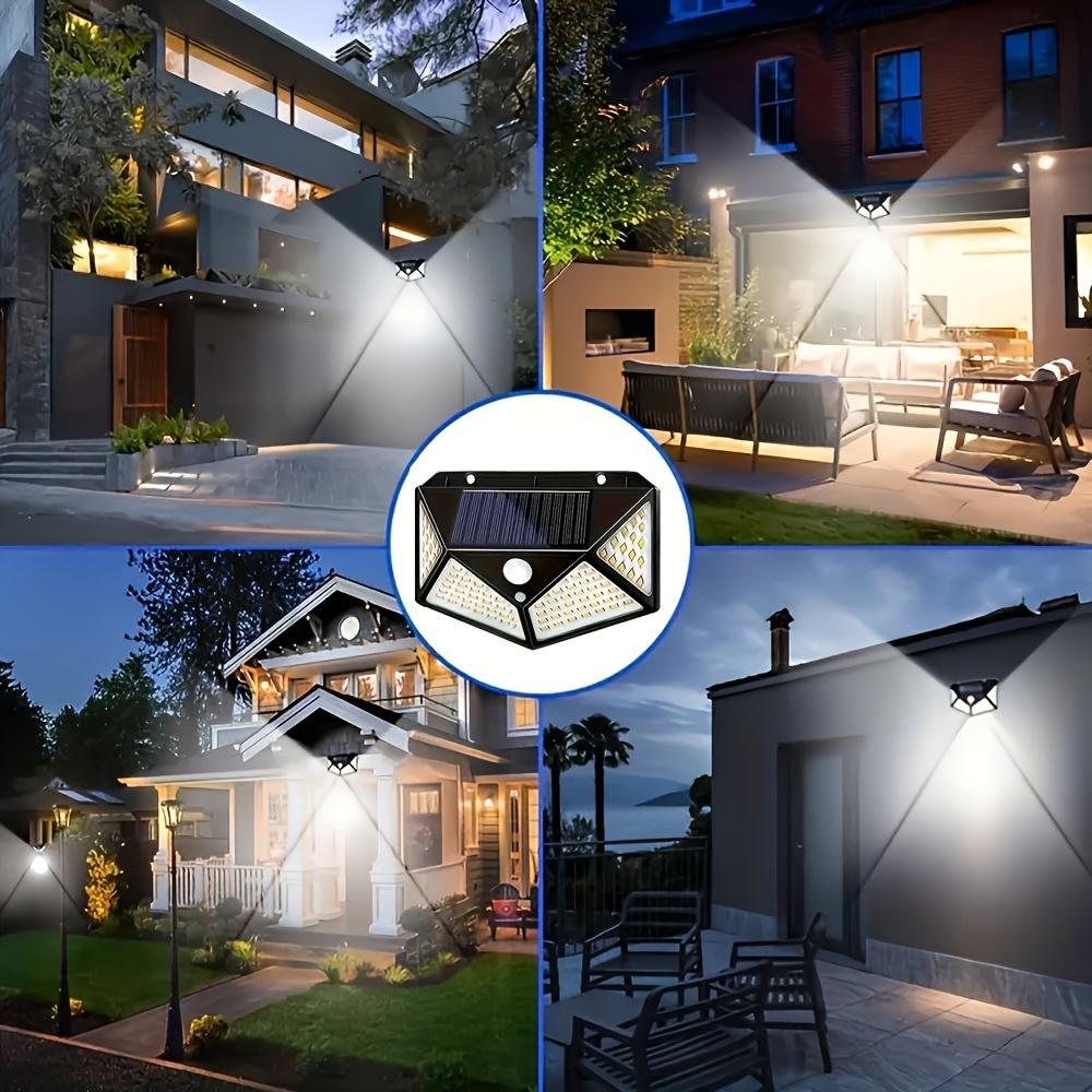 Intelligent Outdoor Solar Wall Light Induction Wall Light,100LED Floodlight,suitable for Porch,courtyard,terrace,garage,garden,energy-saving Lighting