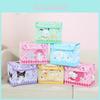 Hello Kitty Kuromi Cinnamoroll Melody Stripe Pattern Foldable Flip Storage Box For Bedroom And Office Organization