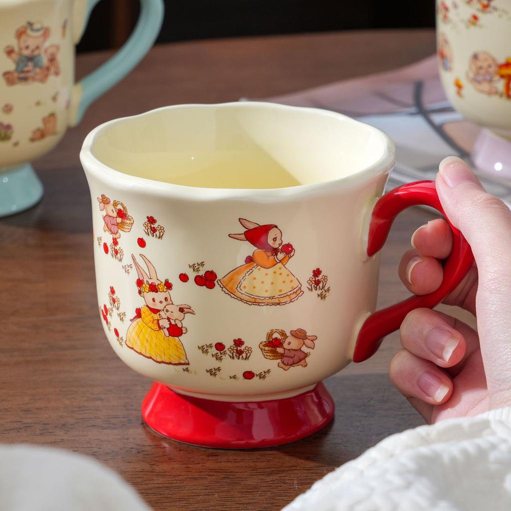 Good Value Cute Cartoon Ceramic Mug Animal Mug Student Children Drinking Cup Boys and Girls Cup Coffee Cup