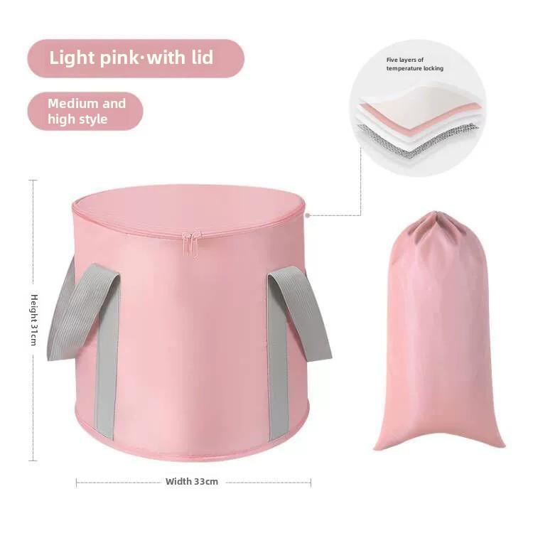 Cadă de călătorie pliabilă pentru picioare: Design portabil, izolat, extra-adânc pentru acoperirea gambelor; Soluție multifuncțională pentru baie de picioare acasă.