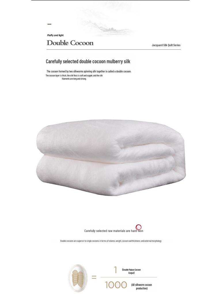 Luxury Gongsatin Jacquard Silk Quilts: Mulberry Silk Core, Seasonal Comfort, Handmade Floral Design