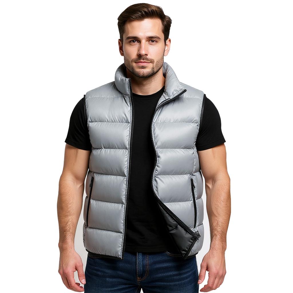 Men's Down Cotton Warm Outdoor Sleeveless Jacket