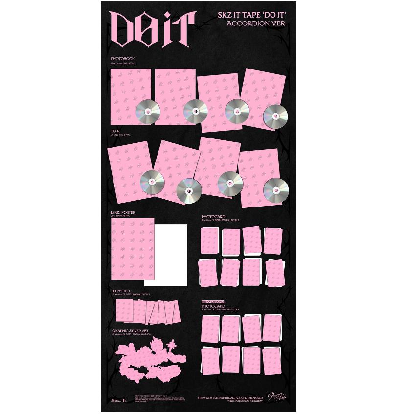 [Pre-order] Stray Kids SKZ IT TAPE ‘DO IT’ Accordion Ver. 8-Set – Random Collectible K-pop Merchandise