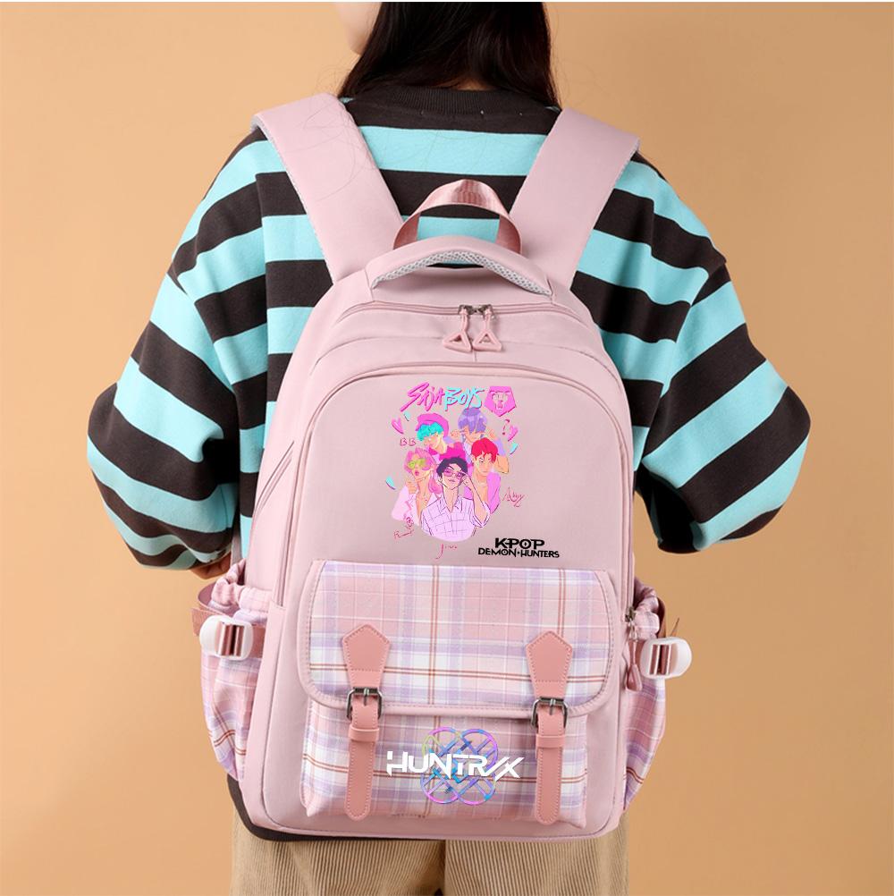 Anime K-Pop Printed Large Capacity Backpack for Teenger Student Girl Boy Schoolbag Bookbag Women Large Capacity Waterproof Travel Bag Kid Gift