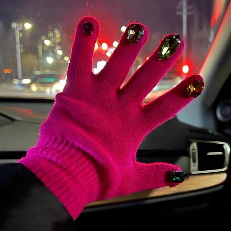 

Бесплатная доставка Роскошные перчатки Thanos Diamond для маникюра - толстые, теплые, стильные женские перчатки для студентов beautiful gloves розы красного