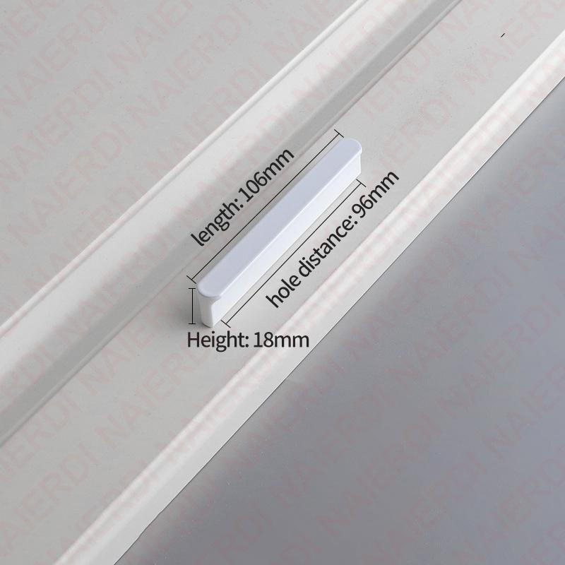 NAIERDI White Long Cabinet Handles Aluminum Alloy 800-1200mm Hidden  Furniture Handle Drawer Knobs Cupboard Pulls