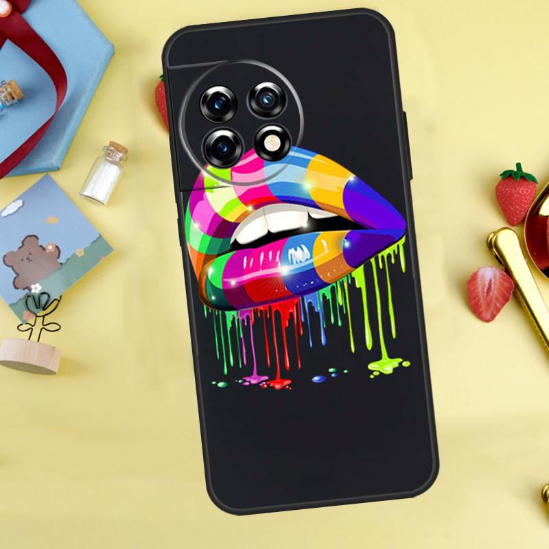 Sexy Lips KISS Cover For OnePlus 12 12R 13 13R 11 10 Pro 8T 10T OnePlus Nord CE 2 3 4 Lite N30 N20 N10 Case